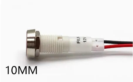 10mm stainless steel edge indicator light in multiple colours: white, yellow, red, green, blue.