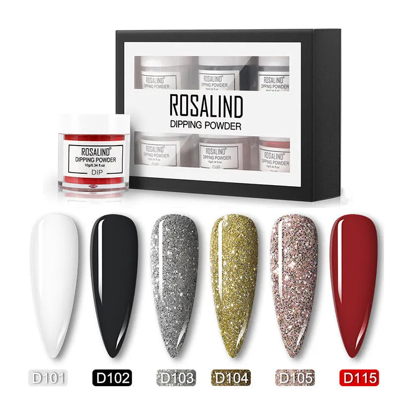 Nail Beauty Set dipping powder kit with 10g infiltration powder pots, activator, and top coat in multiple style options