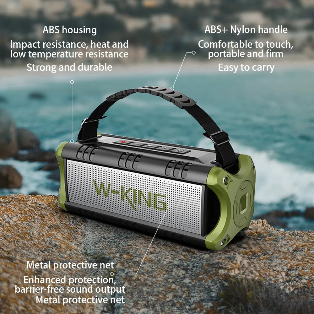 Portable wireless Bluetooth speaker in black with NFC and USB/TF card support