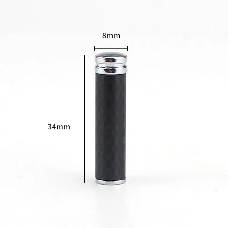 Set of four carbon fibre and metal car door lift decorative covers for direct replacement installation.