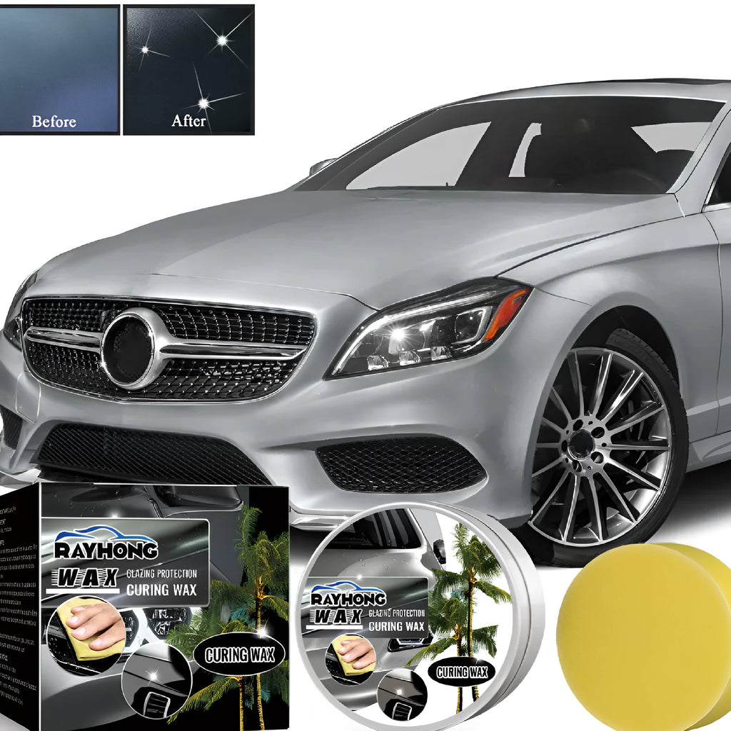 100g car coating wax pot with application sponge for paint renovation and dust protection