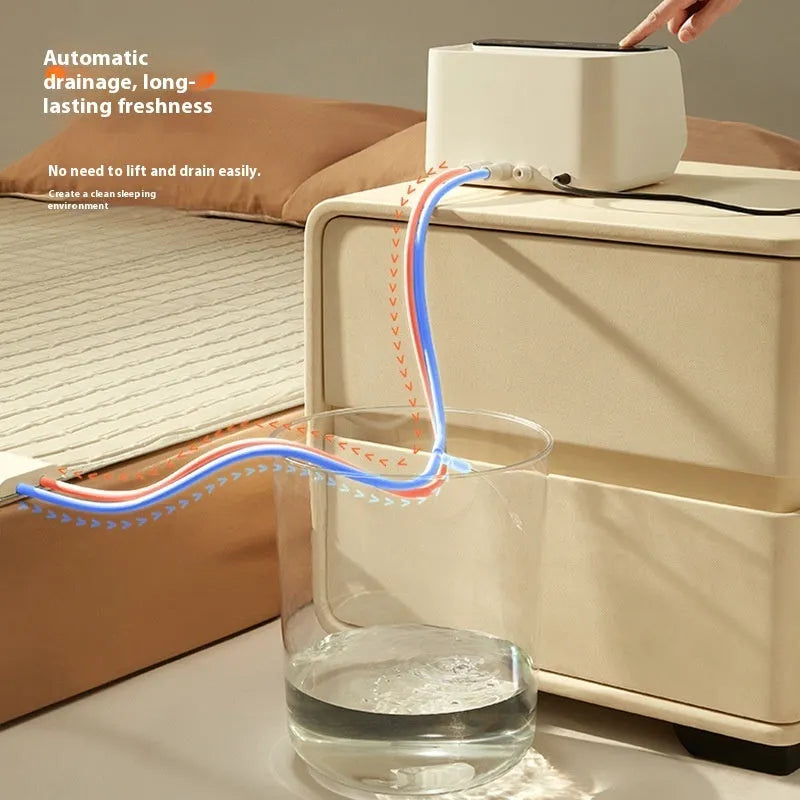 White Aideng electric water blanket with PVC plush construction and smart host control unit for bed heating
