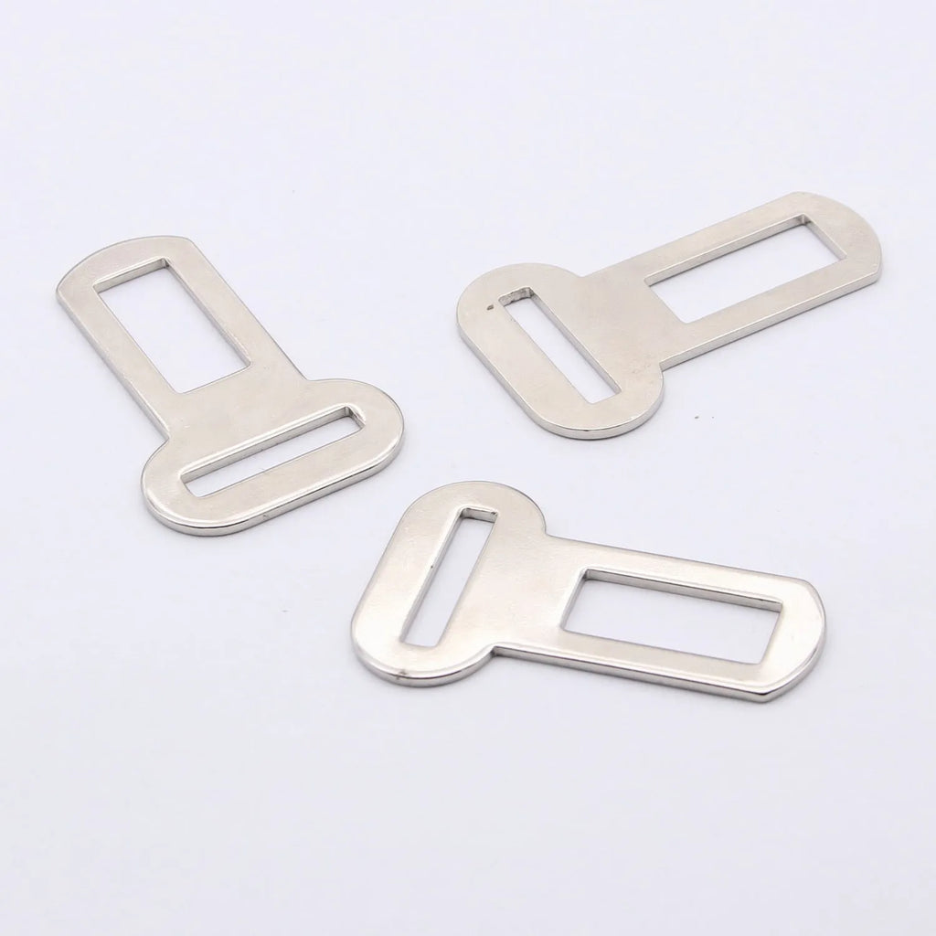 26mm silvery metal pet leash safety buckle with carabiner clip for vehicle restraint