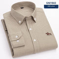 Men's pure cotton Oxford casual shirt showing colour options 1926, 1939, 1942, 1943 with size range 38-46