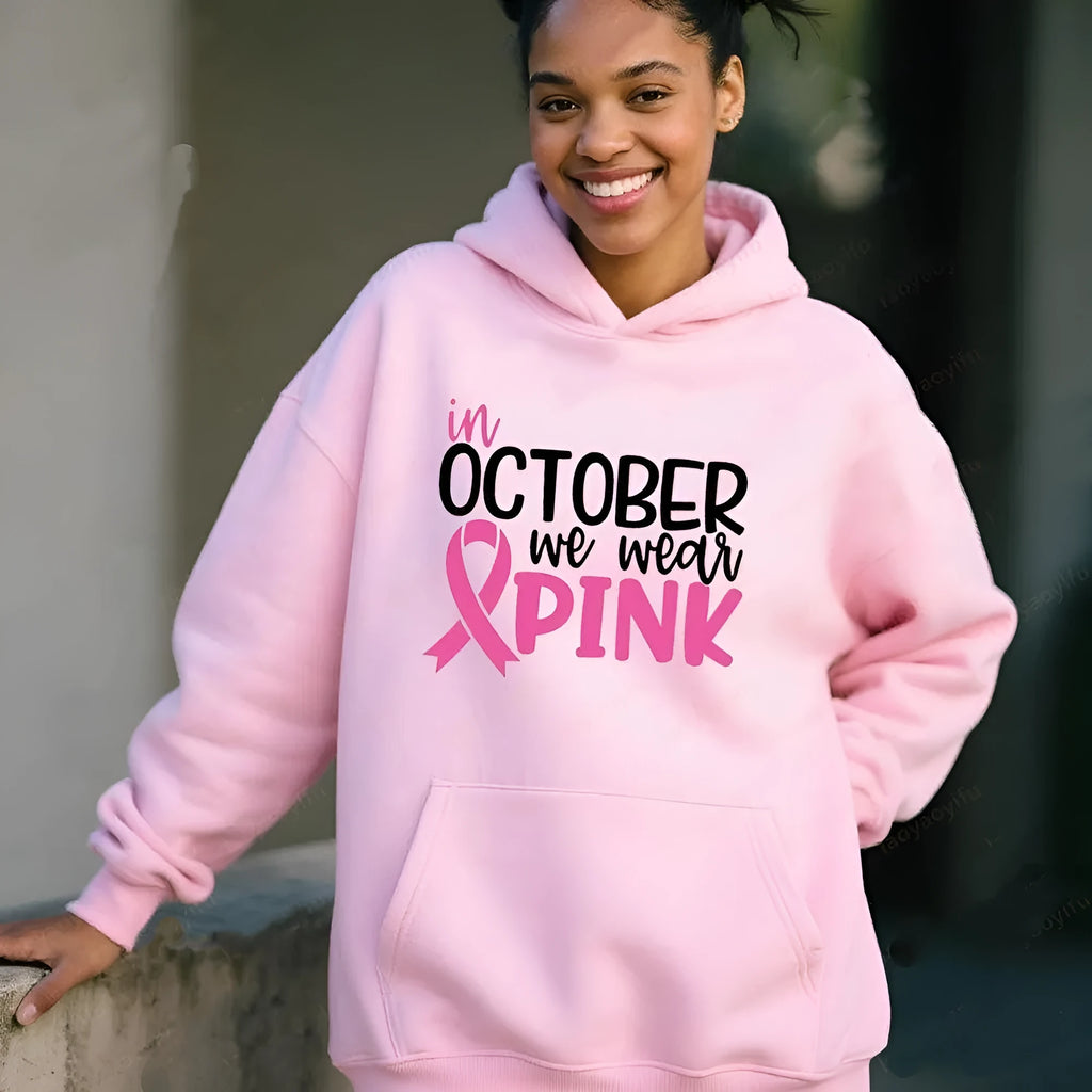 Retro pattern street fashion hoodie with side seam pocket in black, dark blue, pink, or wine red.