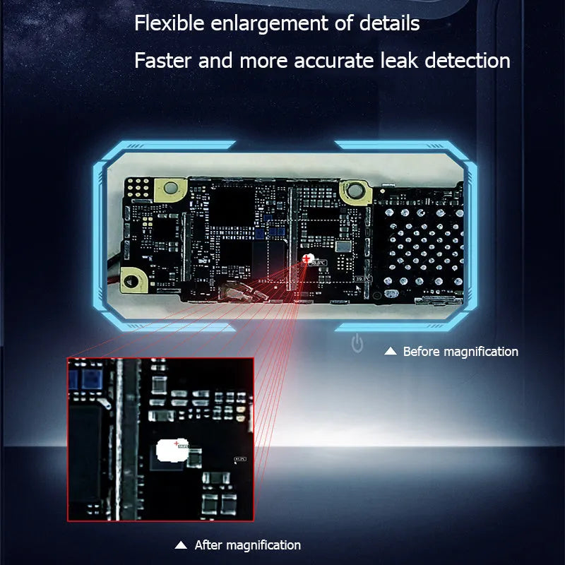 Black Generation 3 mobile phone mainboard diagnostic instrument with USB connector.