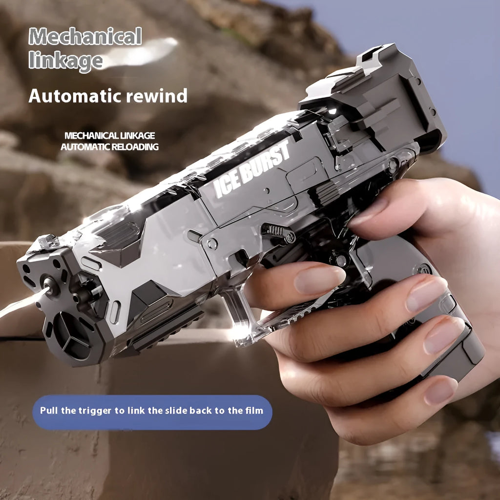 Children's manual continuous water gun toy plastic construction multiple colour options OPP bag packaging