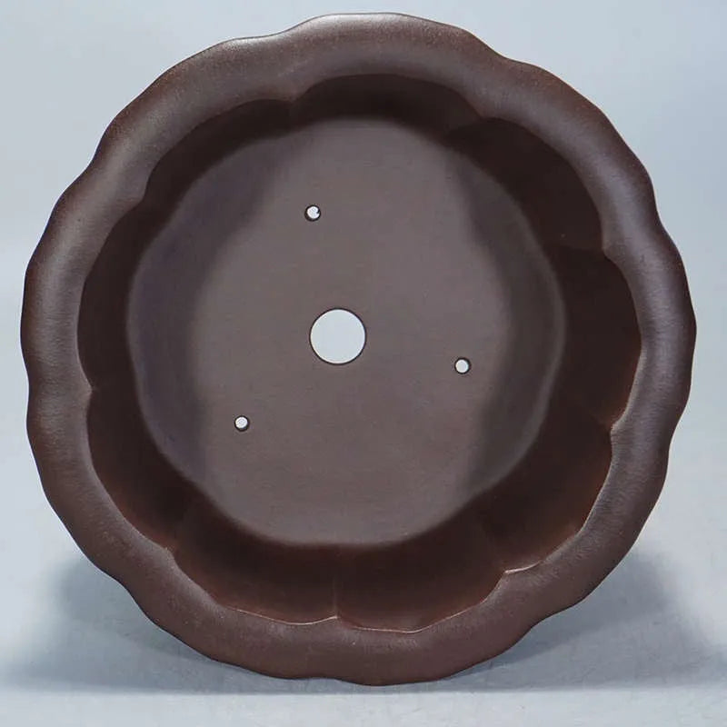 Antique-style purple sand succulent bonsai pot measuring 37cm wide, 37cm long, and 20cm high.