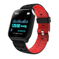 F16 smart watch with ECG monitor on a silicone wristband, showing the 43mm IPS touchscreen display.