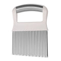 Stainless steel potato wave knife with wave pattern blade for cutting ripple chips