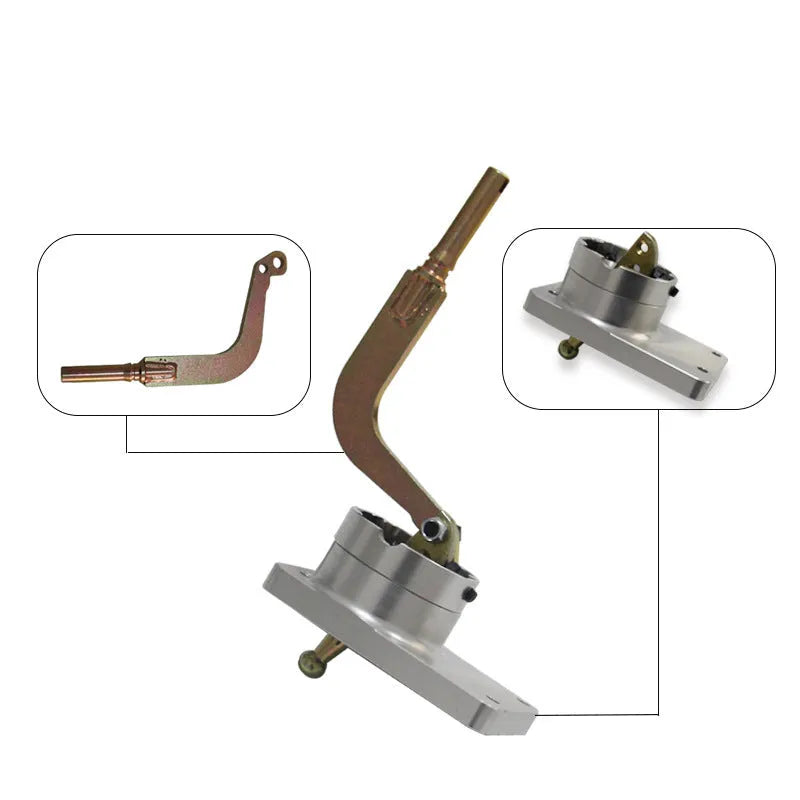 Silver aluminium alloy short shift lever for Horton car manual transmission