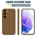 Solid colour drop-resistant liquid silicone phone case for Samsung S24Ultra in black