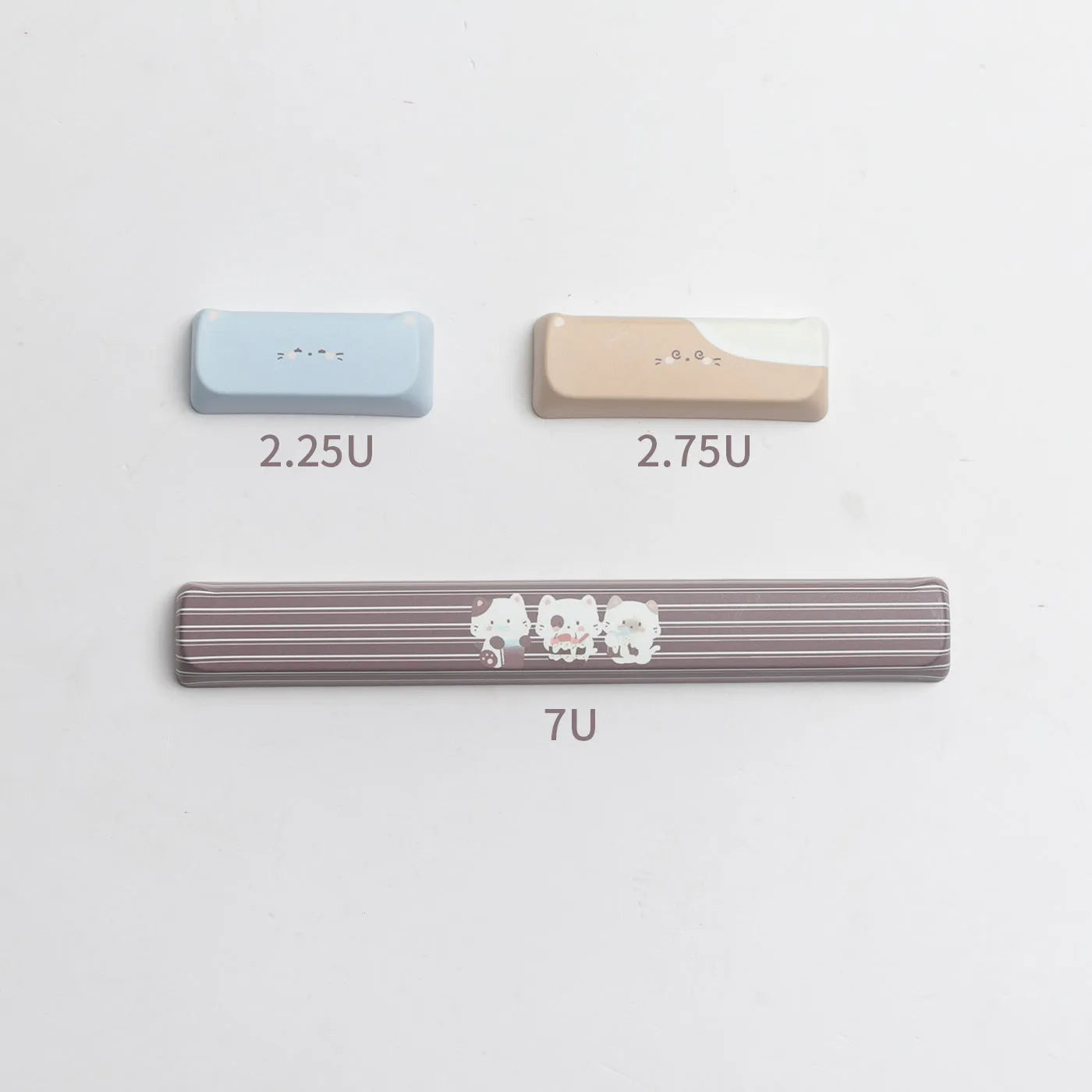 High Sea Salt Cat colour theme PBT plastic keycap set for mechanical keyboards, showing standard keys and a separate 7u spacebar.
