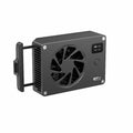 Black aluminium alloy PC cooling fan radiator measuring 89mm by 52mm by 25.95mm