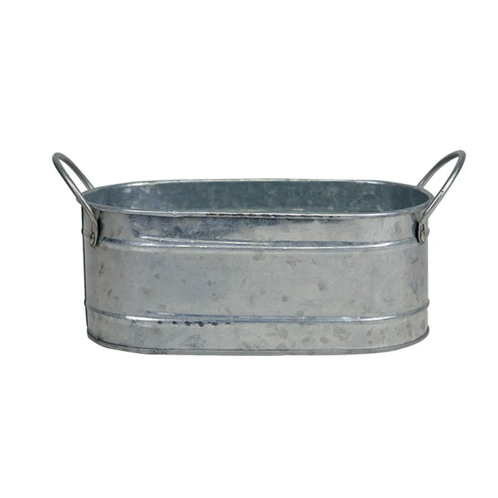 Iron sheet succulent flowerpot for desktop display with corrosion-resistant finish
