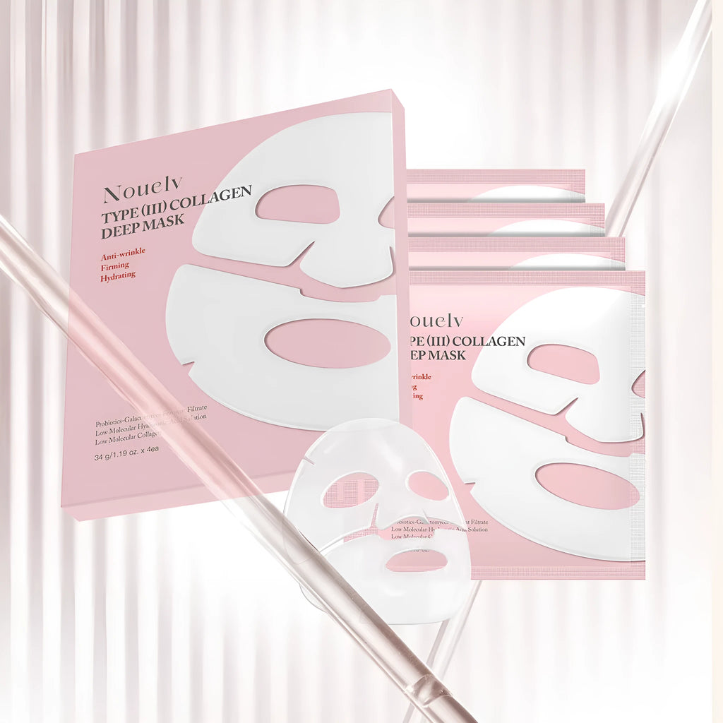 Collagen layered patch mask 4-piece skincare set box