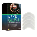 Pack of four thin men's figure control chest patches containing Mugwort, Ginger, and Centella Asiatica extracts.