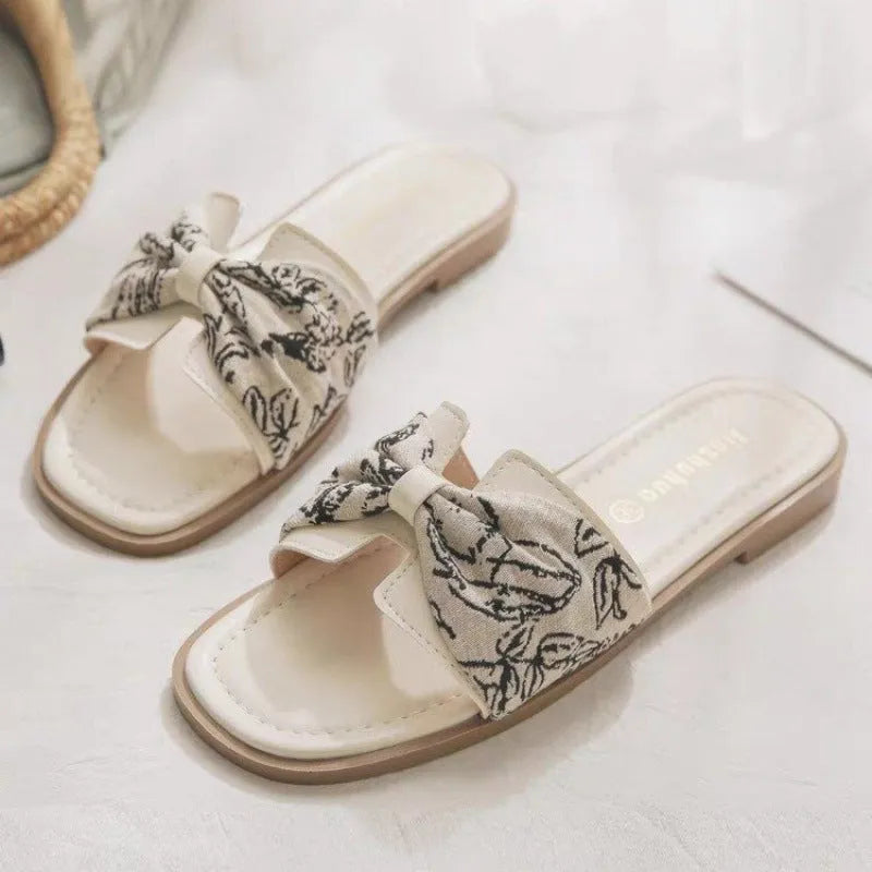 Women's French-style skirt sandals in apricot solid colour with microfiber upper and pigskin lining