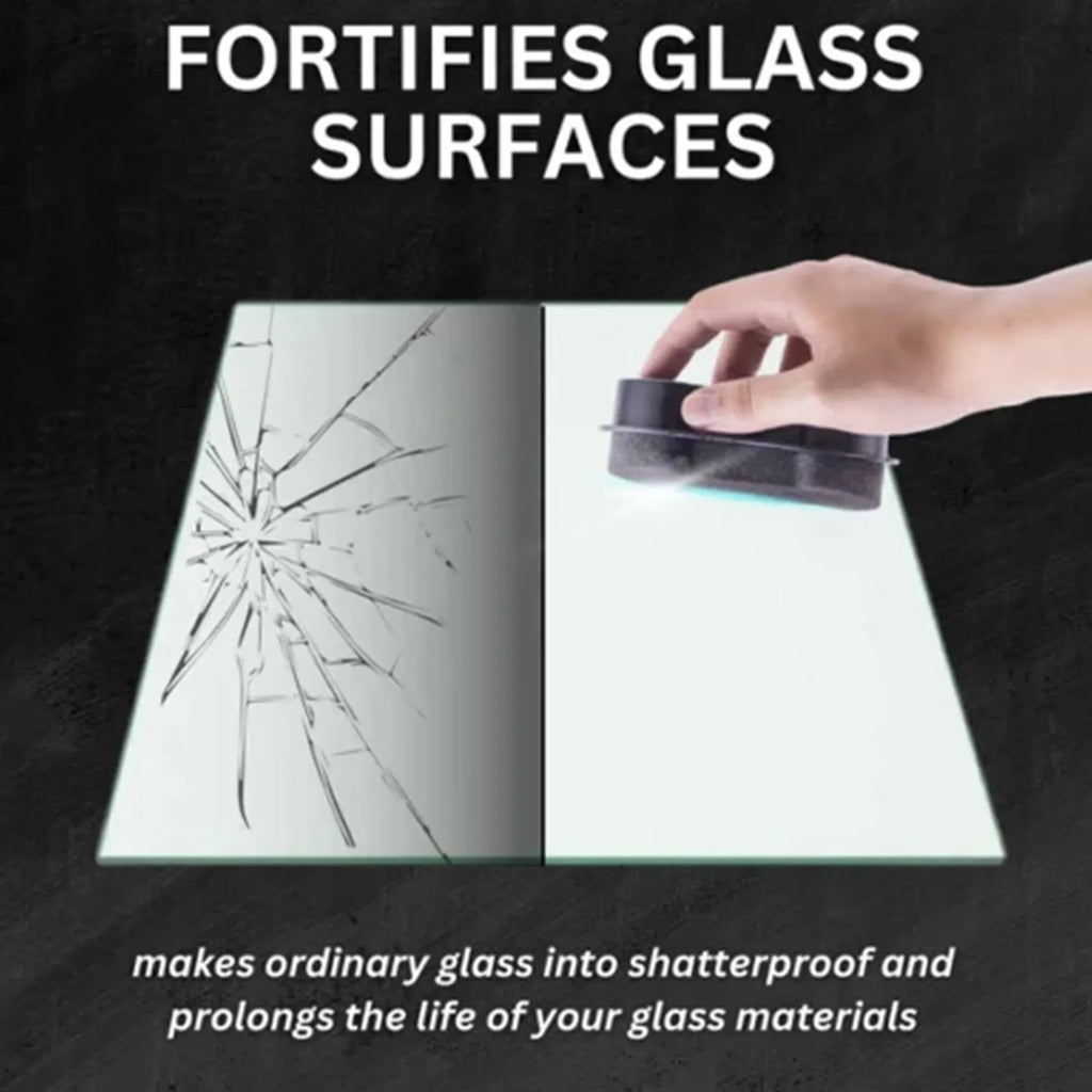 Car windscreen cleaning sponge with hydrophobic treatment for reinforced glass windows