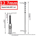 Square hole drill bit set with 12.7mm carbon steel sleeve and core for woodworking