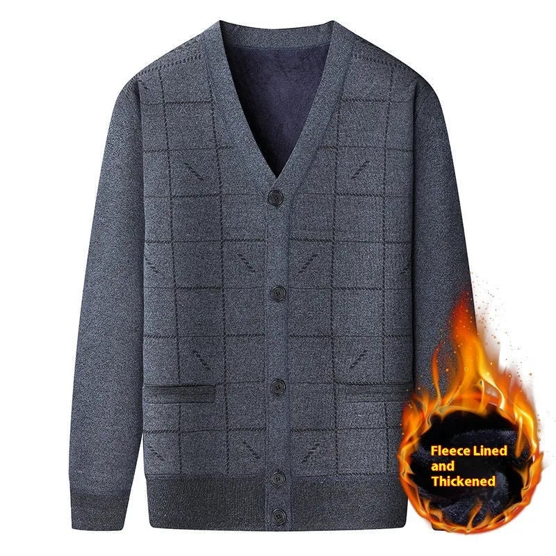 Men's batwing sleeve sweater cardigan in polyester blend, plus size options L to 3XL