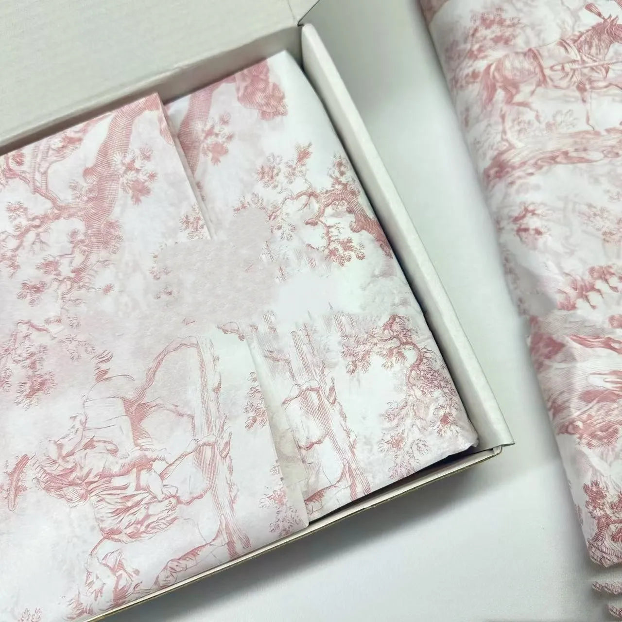 French MG retro tissue paper sheets in pink purple and green purple colours, 50x70cm size