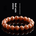 Natural Old Mine Rhodochrosite mineral bracelet with geometric manganese spar beads