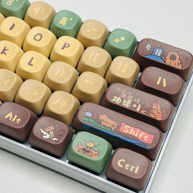 MOA Girl anime themed mechanical keyboard keycap set with 130 tall profile ABS keys