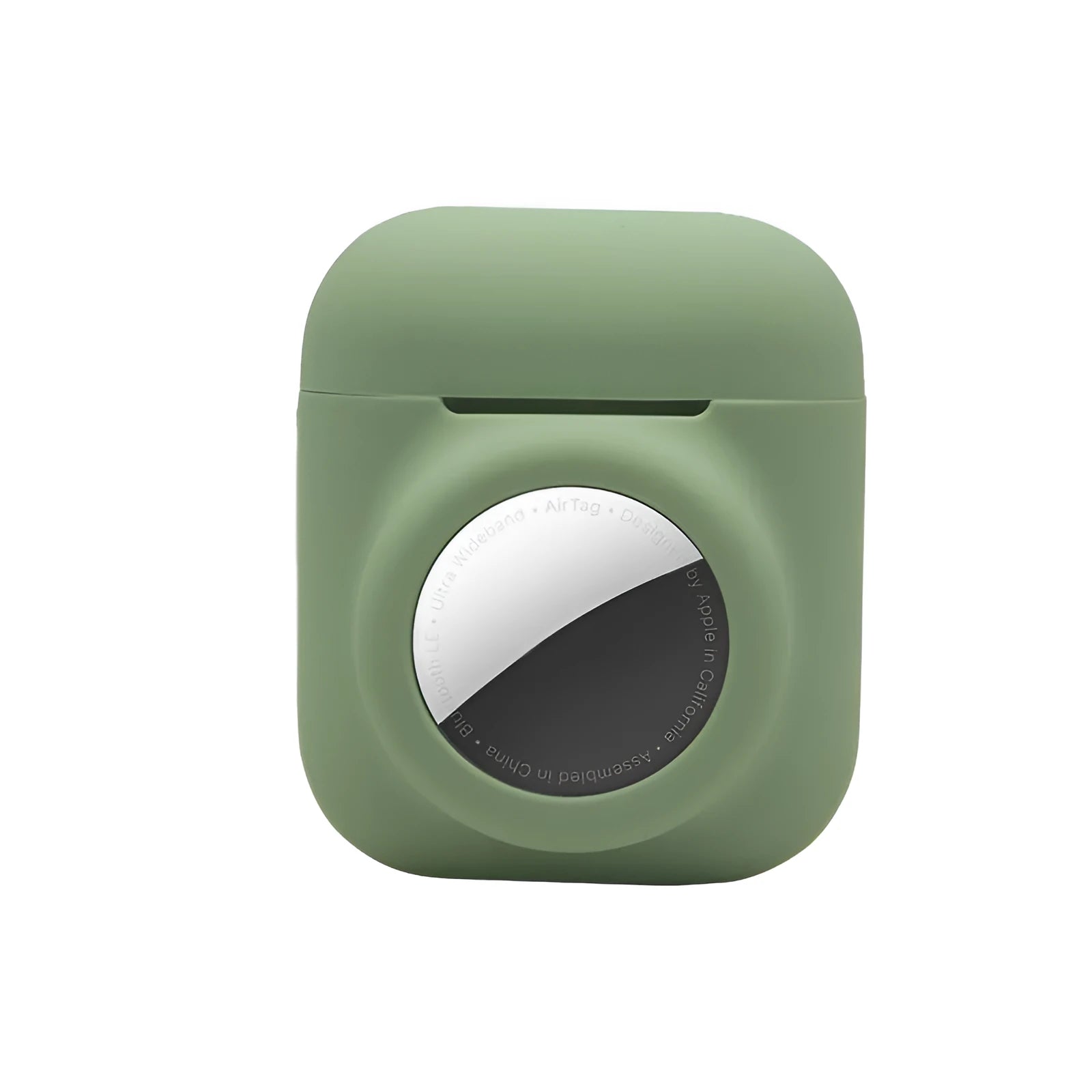 Silicone flip cover protective case for Apple AirTag in multiple colour options.