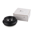 Black steel steering wheel boss kit for Honda Civic EK and EG models, with broad Acura and Honda compatibility.