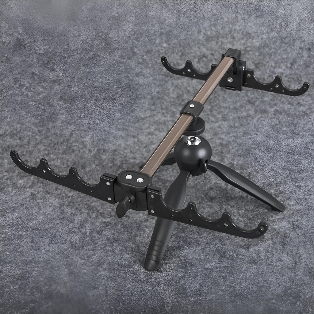 Aluminium ice fishing triangle rod holder bracket supporting small fishing rod