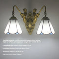 American mirror headlight bathroom lamp oval mermaid design white or leaves style wall mounted LED compatible