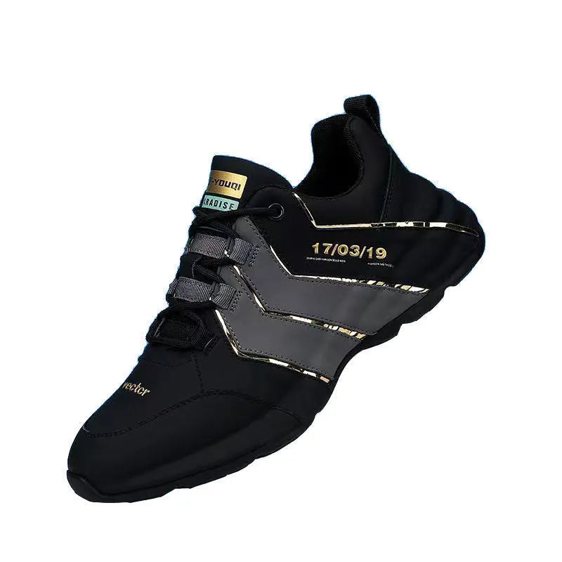Casual sneakers for teenagers with thick plastic soles and mesh lining in black and grey colour option