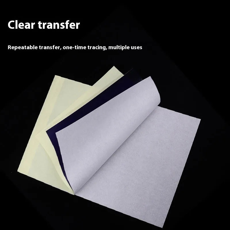 A4 tattoo transfer paper sheets with transfer paste gel for hand drawing and machine conversion