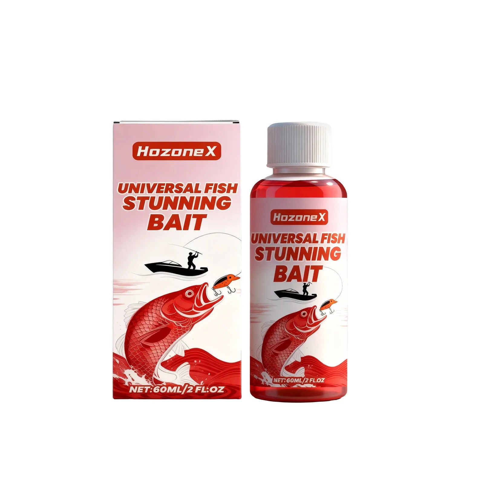 60ml bottle of Universal Fish Stunning Bait liquid attractant for freshwater and saltwater fishing