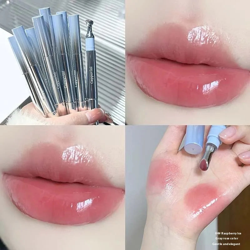 Mirror Water Light Lipstick in six ice shades including almond, pear and raspberry