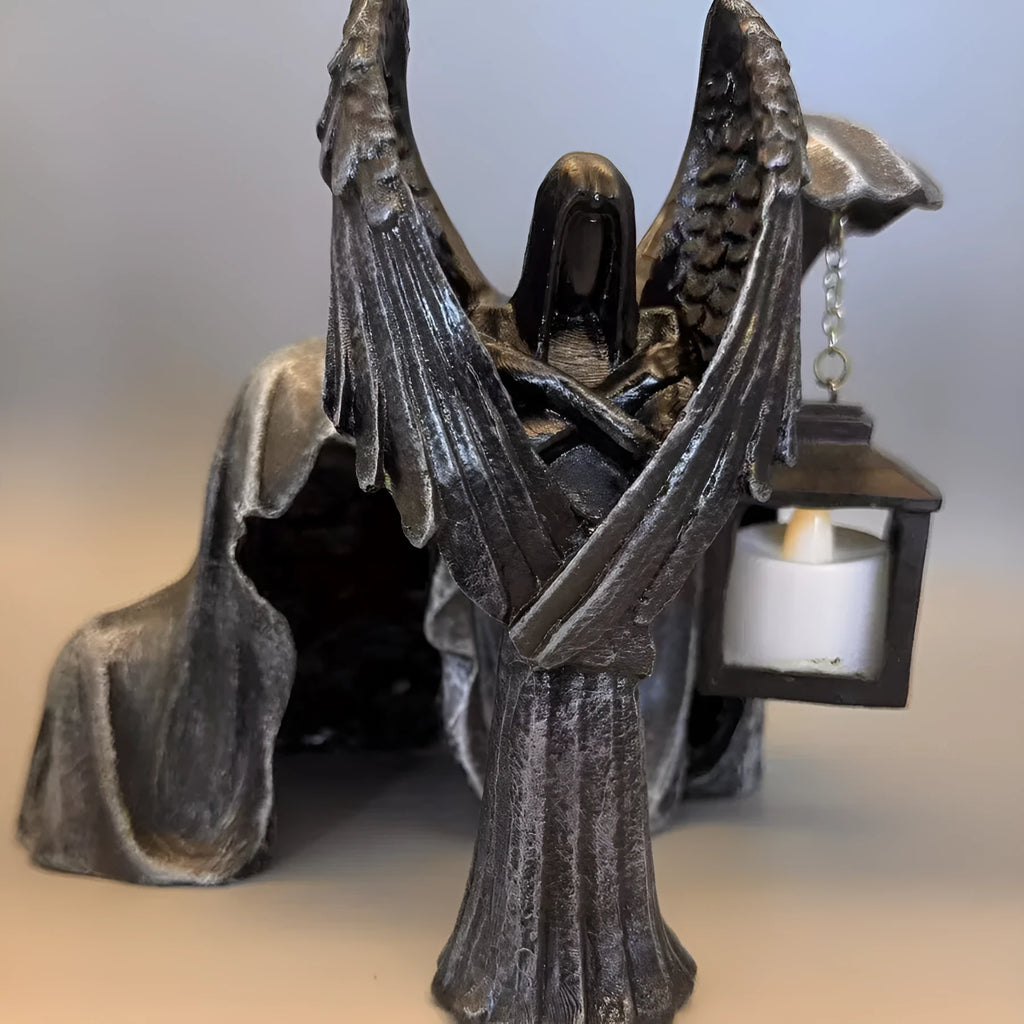 Dark Angel resin statue ornament measuring 17cm tall on a dark background.