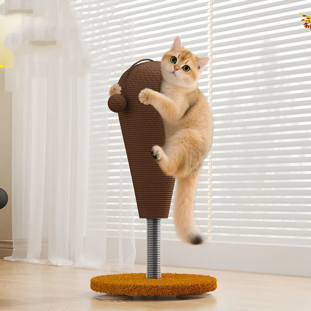 Hemp rope cat scratching board in large and small size options with tumbler design