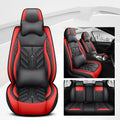 Full-leather car seat cushion with contrast stitching and cotton filler in Nordic Green colour