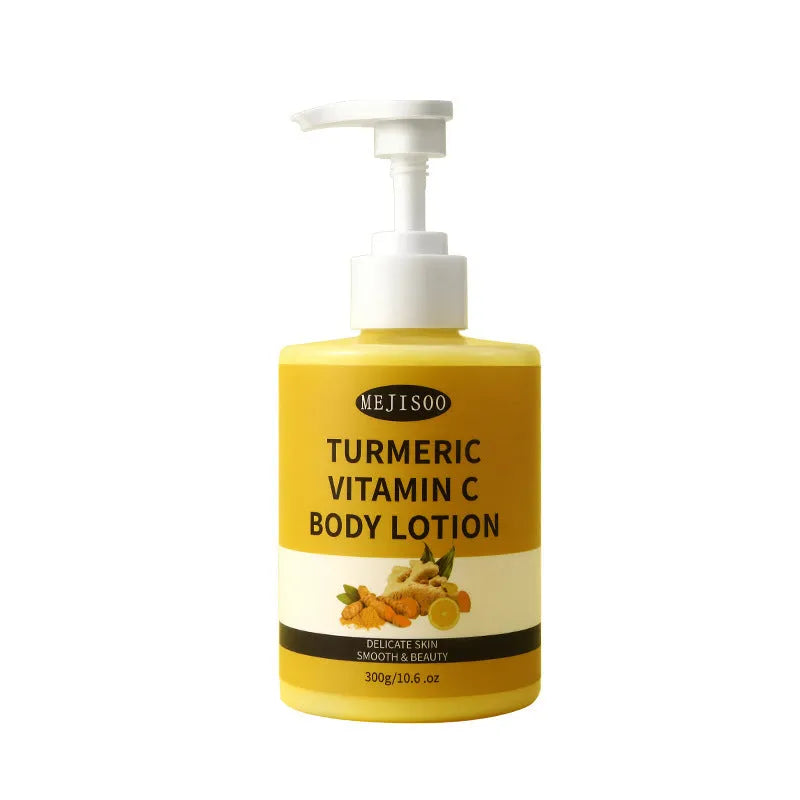Turmeric VC Body Lotion 300g pot, hydrating and firming cream for universal skin types