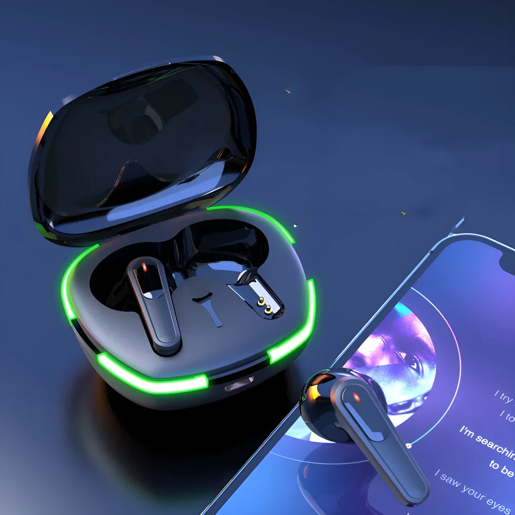 Black Pro60 wireless Bluetooth headphones with charging cabin for outdoor activities