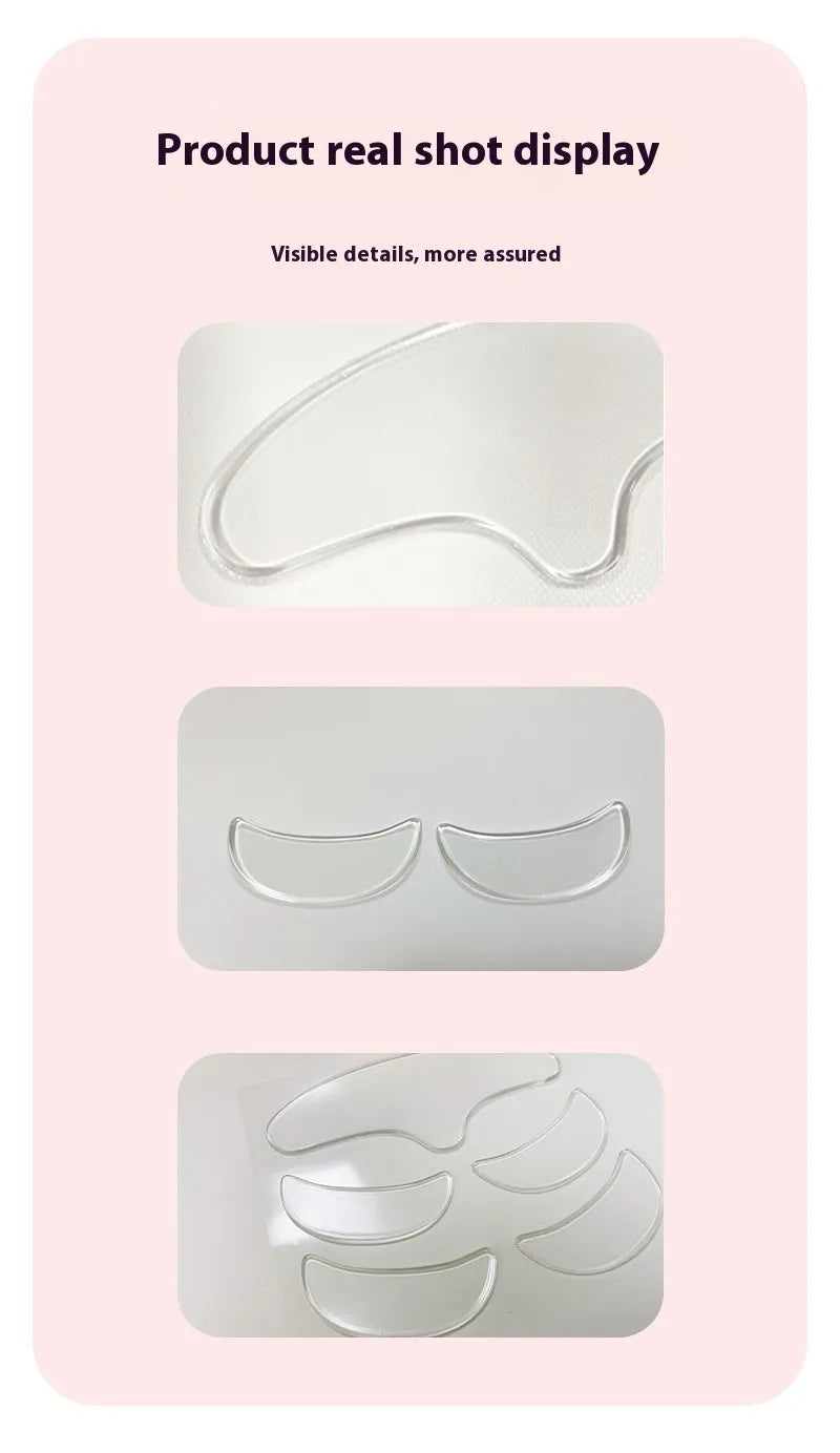 Silicone anti-wrinkle face stickers 5-piece set for forehead and eye application