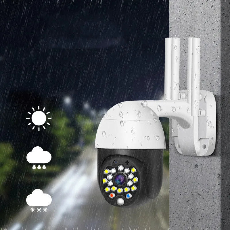 White dome wireless security camera with 3.6mm lens for indoor and outdoor 1080p monitoring
