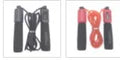 PVC skipping rope with foam handles in multiple colour options including black, blue, green and red