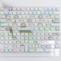 Cat and puppy themed PBT key cap set for mechanical keyboards with colourful sublimation designs