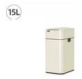 Stainless steel square inductive smart trash can with automatic lid and deodorising function.