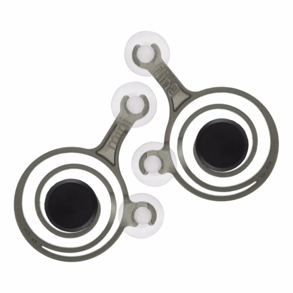 Pair of clear plastic mini joysticks for mobile phone and tablet touch screen gaming.