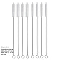 Nylon cleaning brush set with stainless steel handles for straw and bottle cleaning