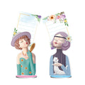 Handmade American style decorative note clip with diamond picture on desktop