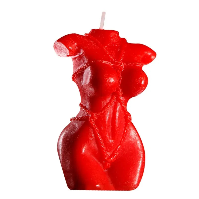 A soy wax low temperature candle for adult sensual play, shown in Rose Red, Spring Pink, and Lilac Purple colour options.